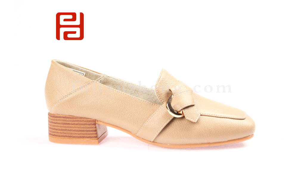 福连升时尚休闲光面女鞋浅口单鞋低跟休闲鞋图片