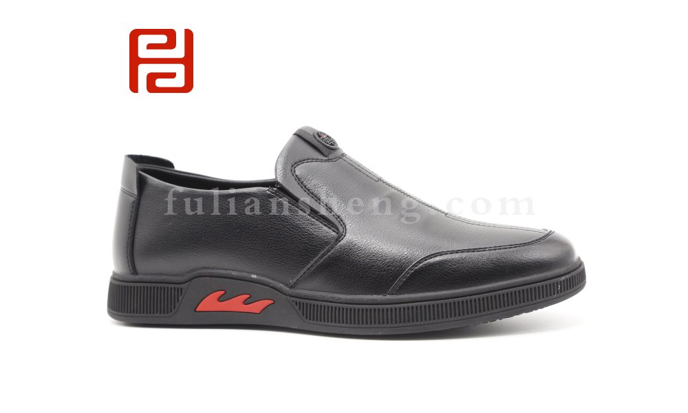 福连升2020冬季新款男一脚蹬保暖商务休闲鞋图片