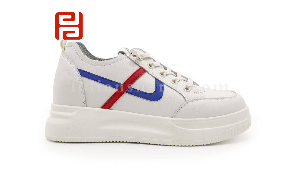 福连升休闲鞋20冬季小白鞋女百搭平底女鞋松糕鞋厚底板鞋图片