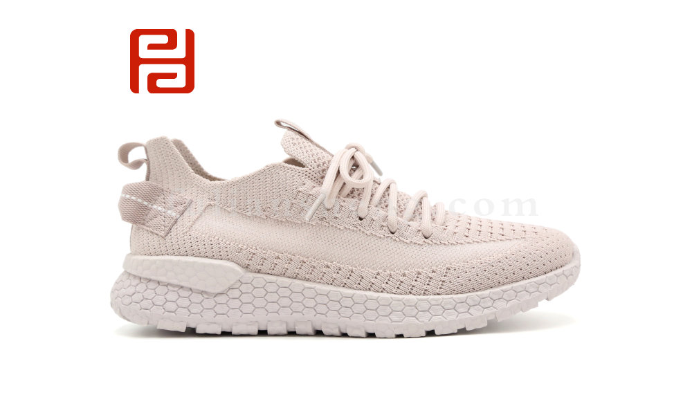 福连升秋季休闲运动漫步鞋女鞋高弹飞织面料爆米花鞋底