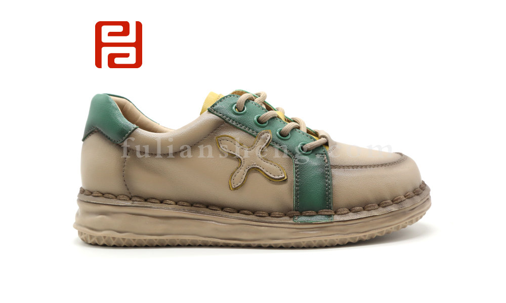 福连升秋季休闲女鞋单鞋拼色舒适女鞋FLB-15162304