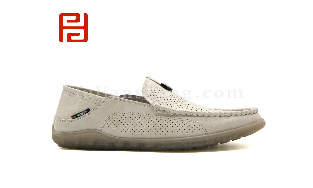 福连升夏季男鞋轻松工作豆豆鞋