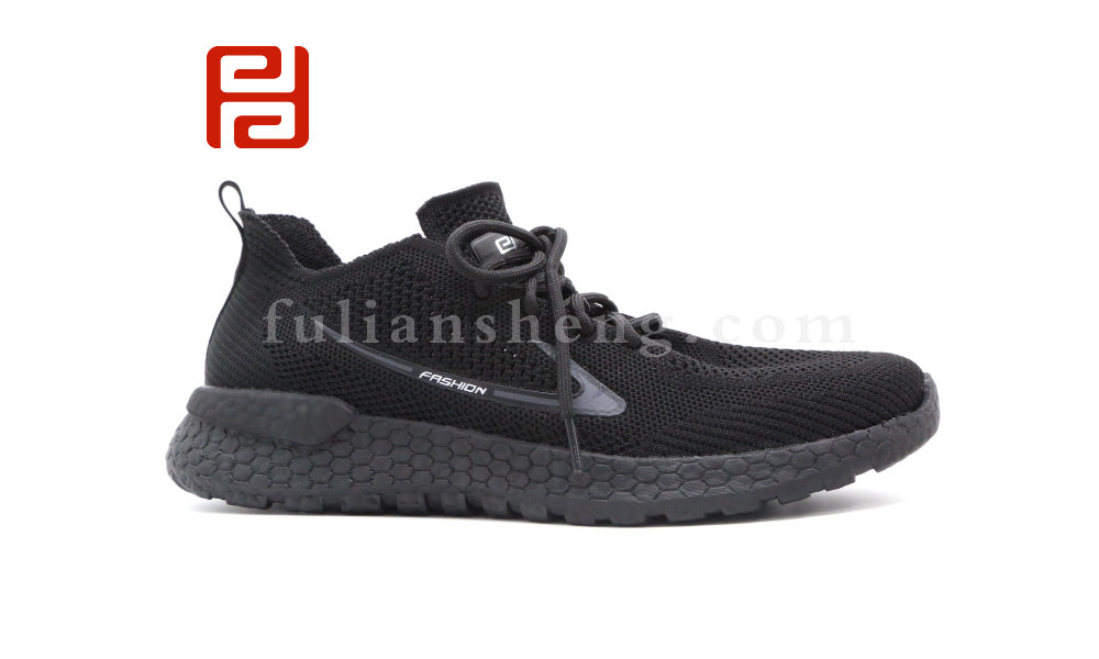 福连升夏季男鞋休闲运动鞋透气飞织爆米花底漫步鞋