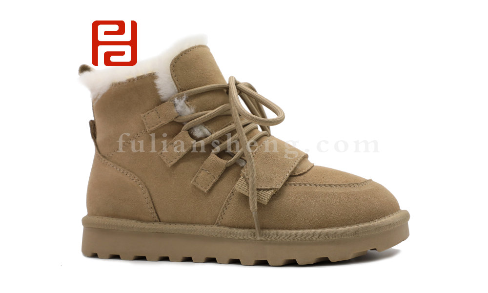 福连升冬季新款休闲生活女鞋时尚休闲雪地靴