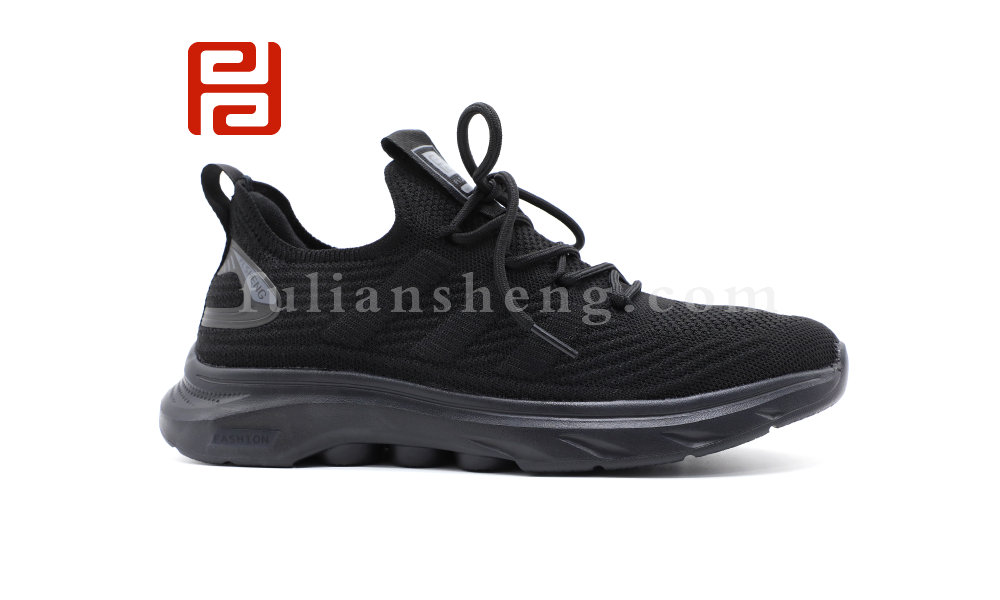 春秋运动男单鞋休闲运动高弹飞织面料舒适运动鞋