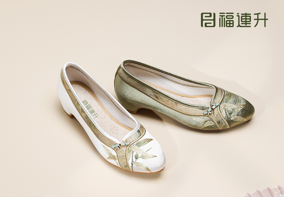 福连升春季新款汉唐风韵绣花女鞋