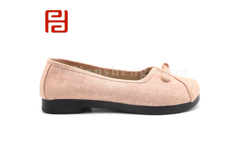 福连升老北京布鞋绣花布浅口平底女鞋素面古风古装鞋子