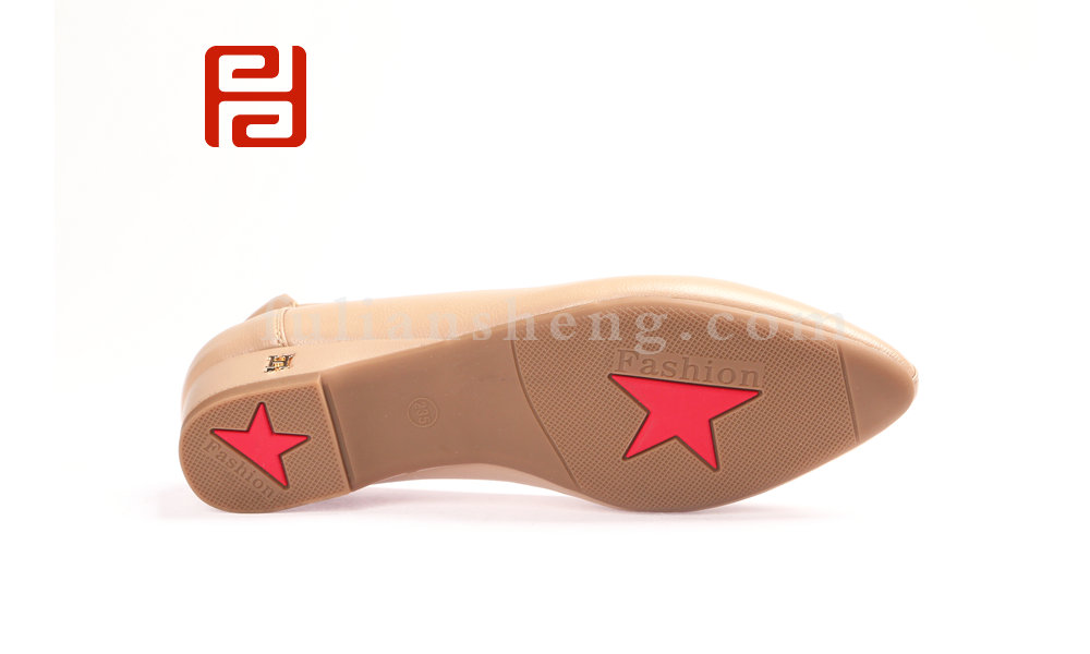 福连升休闲商务女鞋防水布鞋坡跟软底工装鞋20春(图6)