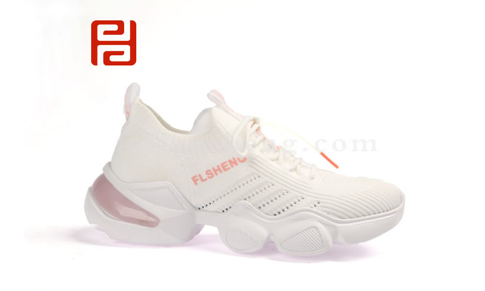 福连升时尚运动女鞋马蹄跟老爹鞋女百搭透气弹力袜子运动鞋(图4)