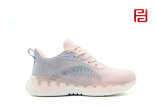 福连升秋季快乐运动女鞋朦幻纱面料爆米花鞋底