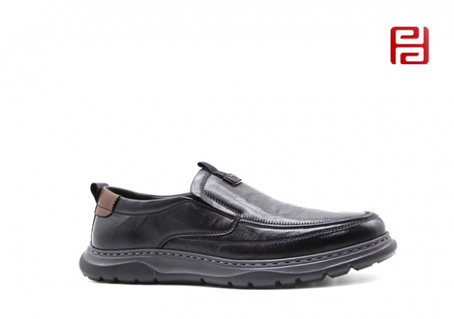 福连升春秋新款商务休闲男鞋真皮面料工装鞋