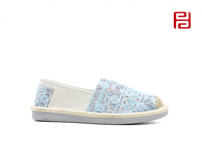 舒适休闲女鞋蕾丝布面料棉麻里