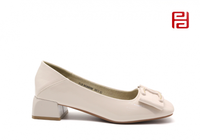 福连升休闲鞋浅口软底舒适棉麻女鞋春秋新款工作白搭粗跟