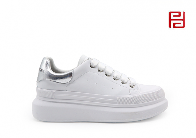 福连升休闲鞋真皮厚底小白鞋增高松糕底休闲运动板鞋