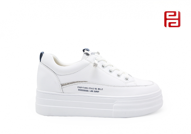 福连升2021秋季新款松糕厚底小白鞋增高休闲百搭板鞋