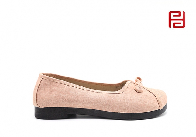 福连升老北京布鞋绣花布浅口平底女鞋素面古风古装鞋子