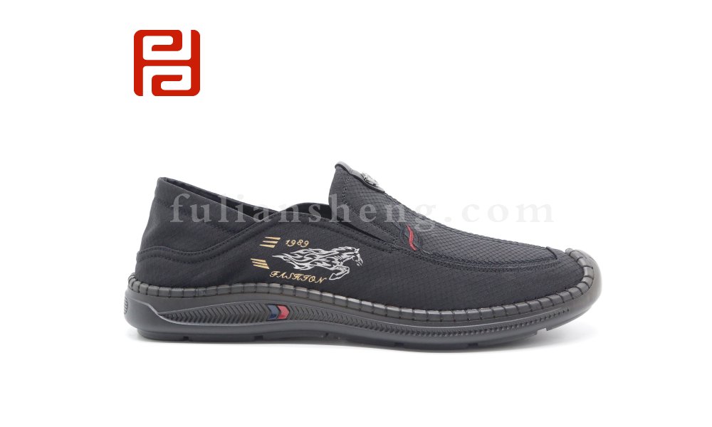 福连升春季新款休闲轻便软底透气老北京布鞋男单鞋