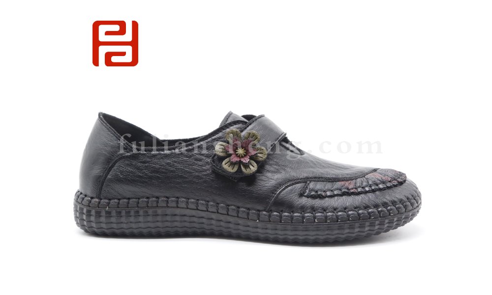 福连升休闲女鞋春季一脚蹬软底透气舒适妈妈鞋老北京布鞋